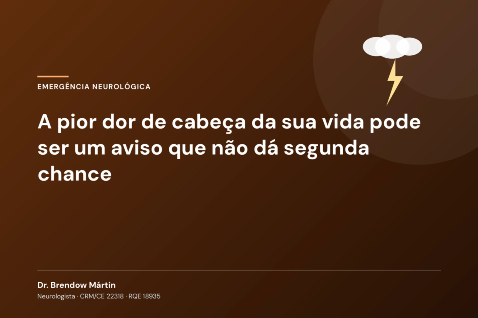 A pior dor de cabeça da sua vida pode ser um aviso que não dá segunda chance