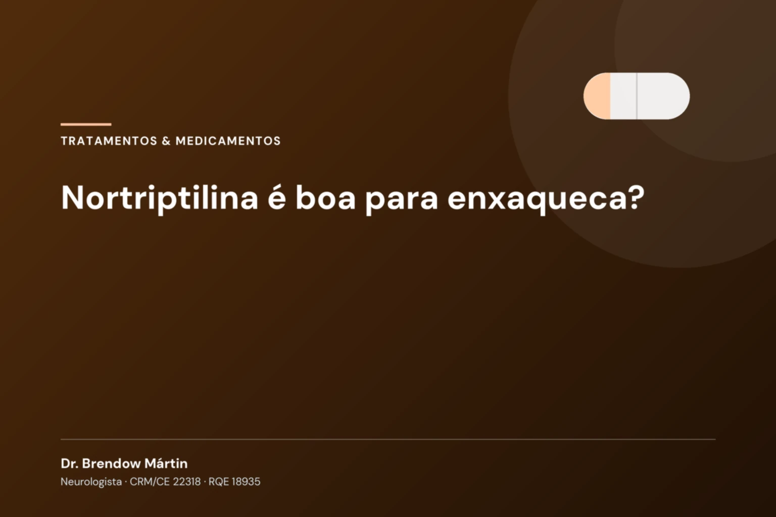 Nortriptilina é boa para enxaqueca?