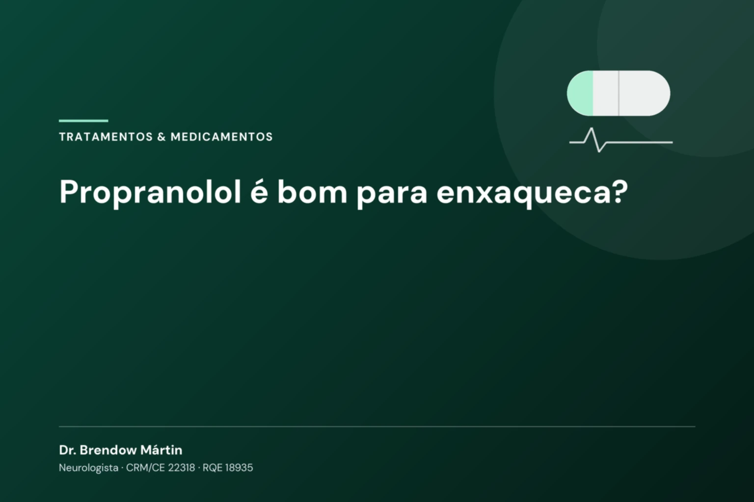 Propranolol é bom para enxaqueca?