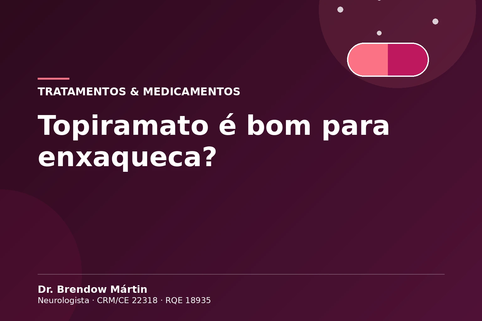 Topiramato é bom para enxaqueca?